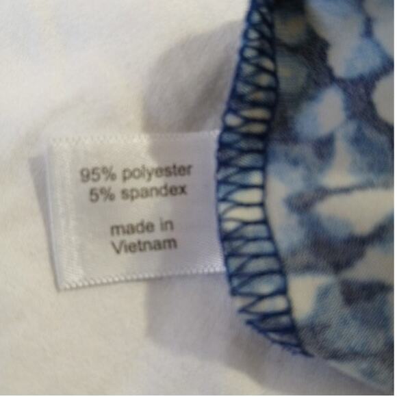 Lane Bryant 26/28 a line swing style blue multi-color geometric print sleeveless - Picture 11 of 11